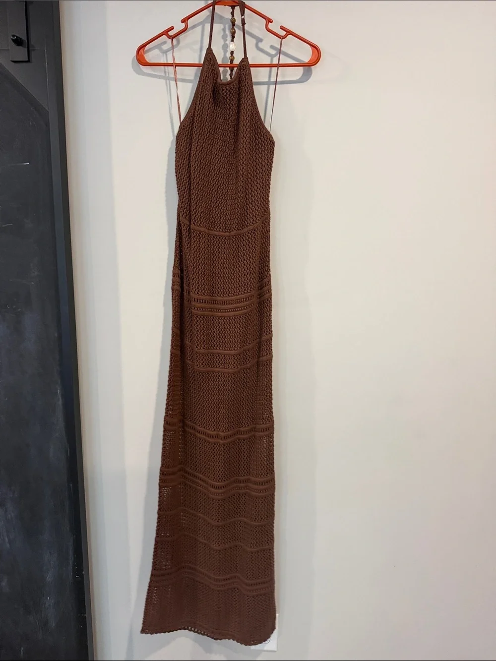 Abercrombie Brown Knit Halter Maxi Dress